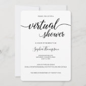 VIRTUALISIERTES BLACK-weißes, benutzerdefiniertes  Einladung (Vorderseite)