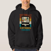 Virtually Awesome Electronics Teacher Retro Style Hoodie (Vorderseite)