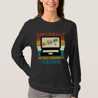 Virtually Awesome Microeconomics Teacher  Retro St T-Shirt