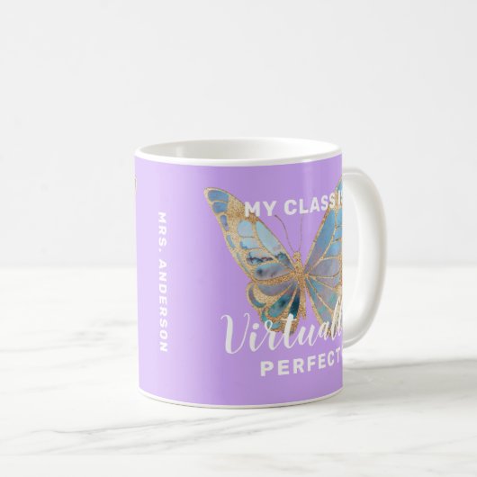 Virtually Perfect Personalisiert Teacher Geschenk Kaffeetasse (VorderseiteRechts)