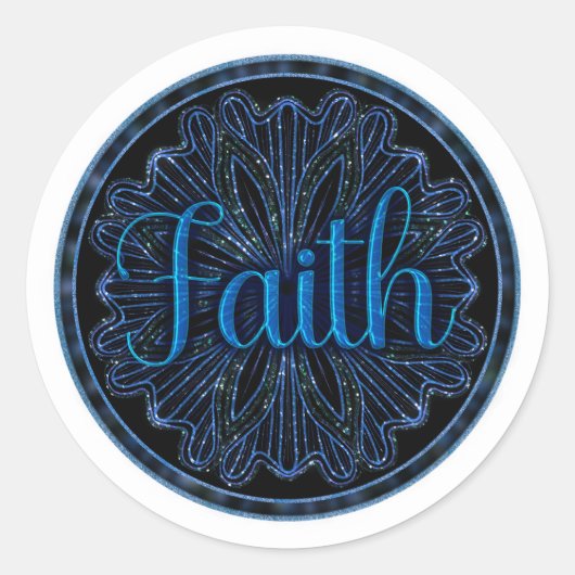 Virtue Faith Mandala Runder Aufkleber (Vorderseite)