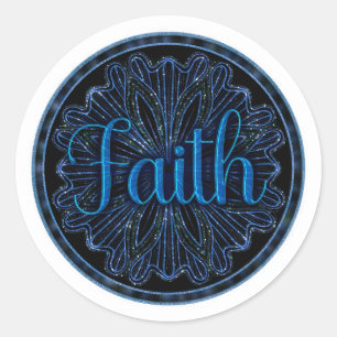 Virtue Faith Mandala Runder Aufkleber