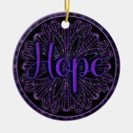 Virtue Hope Mandala Keramik Ornament