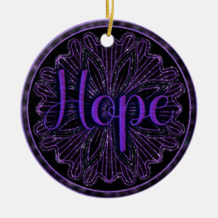 Virtue Hope Mandala Keramik Ornament
