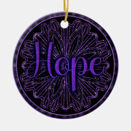 Virtue Hope Mandala Keramik Ornament (Vorne)