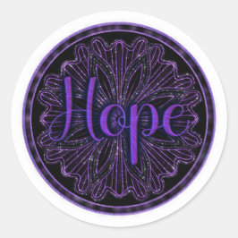 Virtue Hope Mandala Runder Aufkleber