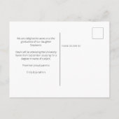 Virtuell abgestuftes Foto 2022 Abschluss Schwarz Ankündigungspostkarte (Rückseite)