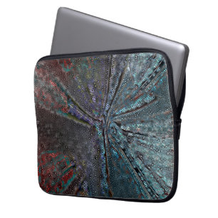 Virtuell blauer Schimmel und Rost auf holzkrautart Laptopschutzhülle