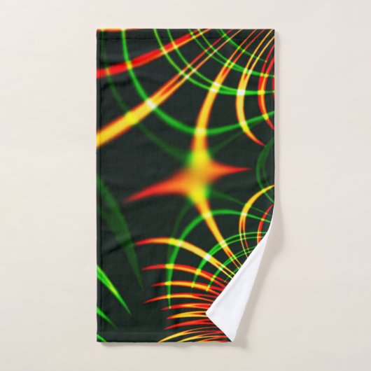 Virtuell grüne Blätter, Reddish 'feuergefärbter Do Badhandtuch Set (Handtuch)