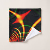 Virtuell grüne Blätter, Reddish 'feuergefärbter Do Badhandtuch Set (Waschlappen)