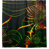 Virtuell grüne Blätter, Reddish 'feuergefärbter Do Duschvorhang (Vorderseite)