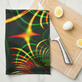 Virtuell grüne Blätter, Reddish 'feuergefärbter Do Geschirrtuch (Viertel Falte)