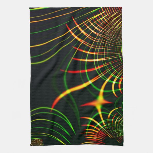 Virtuell grüne Blätter, Reddish 'feuergefärbter Do Geschirrtuch (Vertikal)