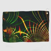 Virtuell grüne Blätter, Reddish 'feuergefärbter Do Golfhandtuch (Horizontal)