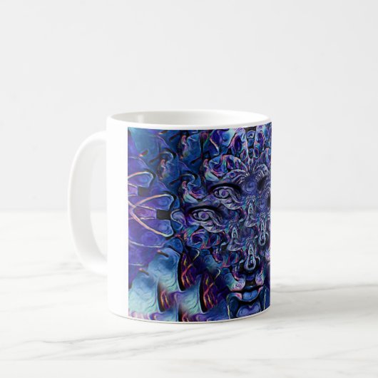 Virtuelle Augen Kaffeetasse (Vorderseite Links)