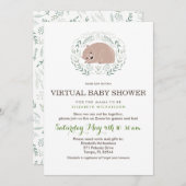 Virtuelle Babydusche für Kleinkinder Einladung (Vorne/Hinten)