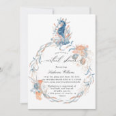 Virtuelle Babydusche für Küstenstrände - Einladung (Vorderseite)