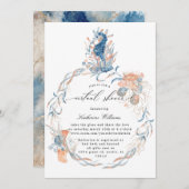 Virtuelle Babydusche für Küstenstrände - Einladung (Vorne/Hinten)