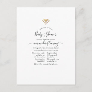 Virtuelle Babyparty Postkarte