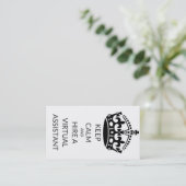 Virtuelle behilfliche Geschäfts-Karten - behalten Visitenkarte (Stehend Vorderseite)