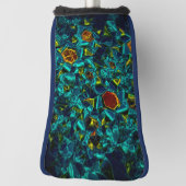 Virtuelle Blume in blauem Farbverlauf, zersplitter Golf Headcover (Rotieren 90)