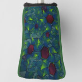 Virtuelle Blüte mit dunkelrotem Hexagon mit blauer Golf Headcover (Rotieren 90)