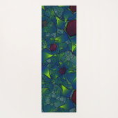 Virtuelle Blüte mit dunkelrotem Hexagon mit blauer Yogamatte (Rückseite)