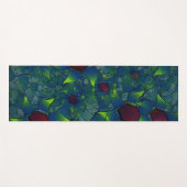 Virtuelle Blüte mit dunkelrotem Hexagon mit blauer Yogamatte (Vorderseite (Horizontal))