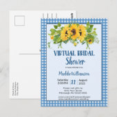 Virtuelle Brautparty Rustikale Landblumen Postkarte (Vorne/Hinten)
