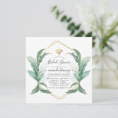 Virtuelle Dusche für geometrische Grünflächen - Ei Einladung (Stehend Vorderseite)