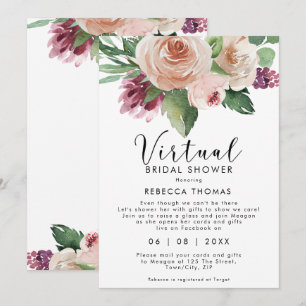 virtuelle Dusche per Post Blumenkohl Brautparty Einladung