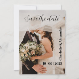 Virtuelle Einladung Save the Date mit weißer Fotog