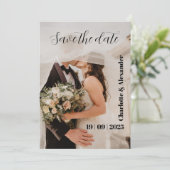 Virtuelle Einladung Save the Date mit weißer Fotog (Stehend Vorderseite)