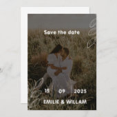 Virtuelle Einladung Save the Date mit weißer Fotog (Vorne/Hinten)