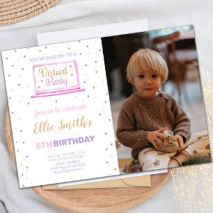Virtuelle Einladung zum Geburtstag mit Foto