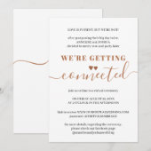 Virtuelle, elegante, moderne Typografie Hochzeit Einladung (Vorne/Hinten)