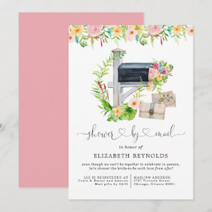Virtuelle Florale Hochzeitsshower-Einladung per Po Einladung