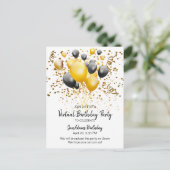 Virtuelle Geburtstagsfeier Einladungspostkarte (Stehend Vorderseite)