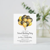 Virtuelle Geburtstagsfeier Einladungspostkarte (Stehend Vorderseite)