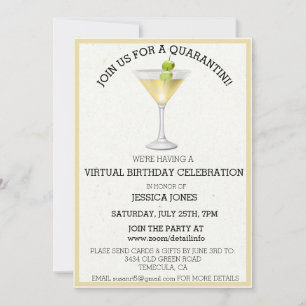 Virtuelle Geburtstagsfeier - Stoßt mit uns auf den Einladung