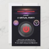 Virtuelle Geburtstagspartei lädt ein Einladung (Vorderseite)