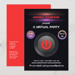 Virtuelle Geburtstagspartei lädt ein Einladung