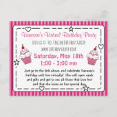 Virtuelle Geburtstagsparty Postkarte (Vorderseite)