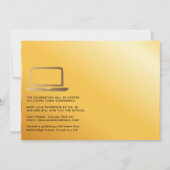 Virtuelle Graduierungspartei für geometrische Schw Einladung (Rückseite)