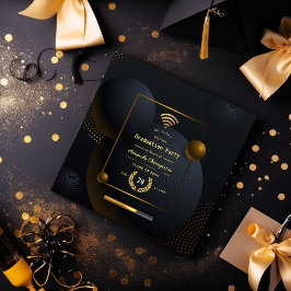 Virtuelle Graduierungspartei für geometrische Schw Einladung