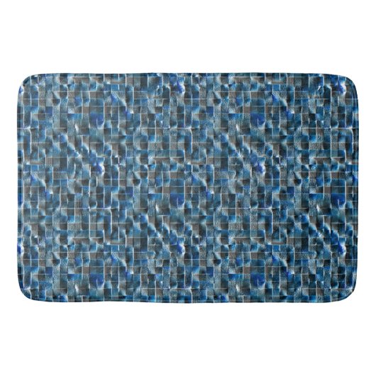 Virtuelle, graublaue, rustikale Keramik mit Mängel Badematte (Vorderseite)