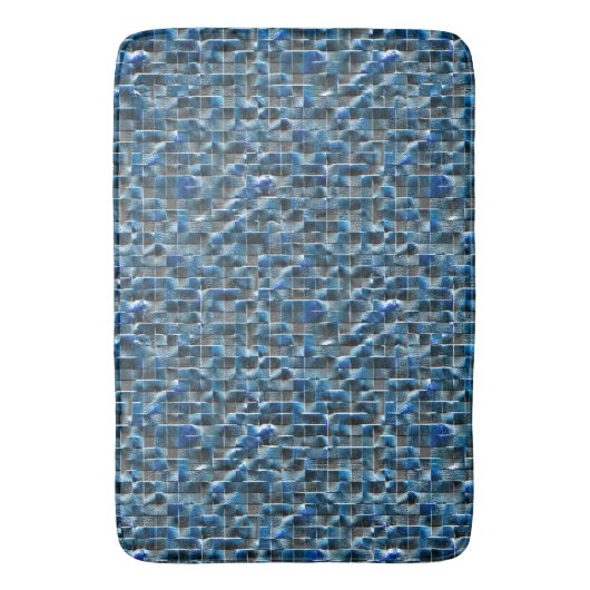 Virtuelle, graublaue, rustikale Keramik mit Mängel Badematte (Vorderseite Vertikal)