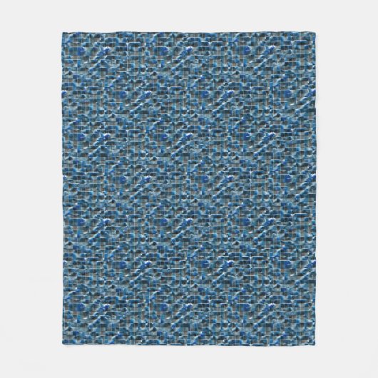 Virtuelle, graublaue, rustikale Keramik mit Mängel Fleecedecke (Vorderseite)