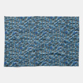 Virtuelle, graublaue, rustikale Keramik mit Mängel Geschirrtuch (Horizontal)