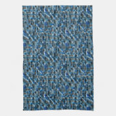 Virtuelle, graublaue, rustikale Keramik mit Mängel Geschirrtuch (Vertikal)